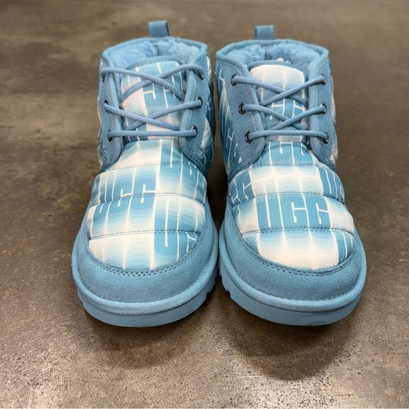 UGG Neumel LTA Wavelength Blue Puffer Boots Sherpa Lined Men’s 10 main image 4